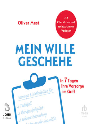 cover image of Mein Wille geschehe